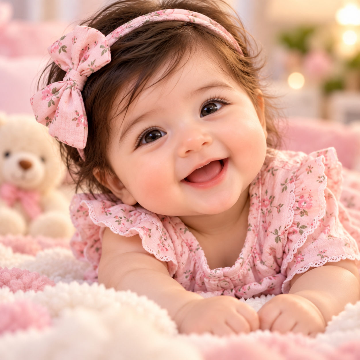 Smiling baby girl